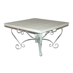 Distressed Wood Square Coffee Table (35" X 21")