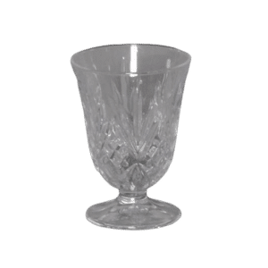 VINTAGE CUT CRYSTAL FOOTED GLASS