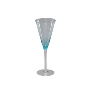 Aquamarine Jewel Tone Trumpet Goblet (10 Oz)