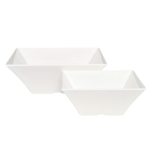 WHITE MELAMINE SQUARE BOWL COLLECTION