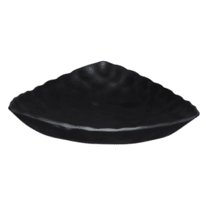 BLACK MELAMINE TRIANGULAR BOWL