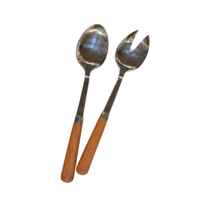 Toffee-Handled Spoon/Fork Serving Set (10")