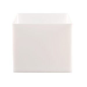 WHITE LUCITE BOX LARGE (12" L X 12" W X 10" H, 5 Gal)