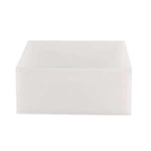 WHITE LUCITE BOX SMALL (12" L X 12" W X 5" H, 2.5 Gal)