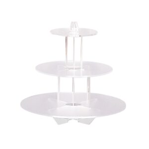 LUCITE PASTRY DISPLAY ROUND 3 - TIER (14" W X 14" H)