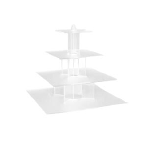 LUCITE PASTRY DISPLAY SQUARE 4 - TIER (18.5" W X 19" H)