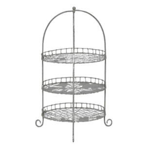 3-TIER GALVANIZED PLATE STAND