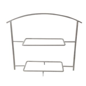 2-TIER RECTANGULAR METAL DESSERT STAND