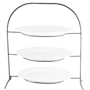 GREY OVAL 3-TIER STAND