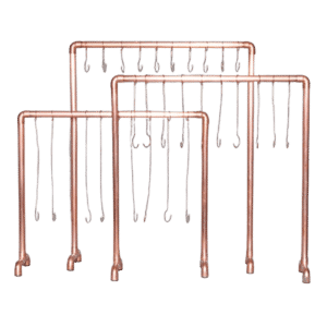 COPPER HANGING DISPLAY COLLECTION W/ COPPER LEG BASE