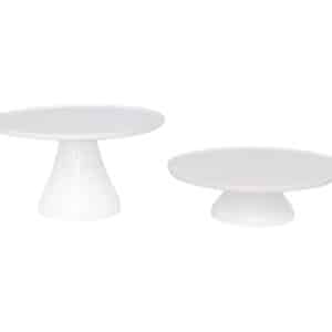 WHITE MELAMINE ROUND CAKE STAND COLLECTION