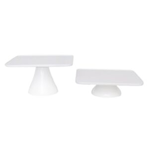 WHITE MELAMINE SQUARE CAKE STAND COLLECTION