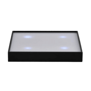 4 Lights Velcro For Black/White Lucite Square Tray - Shown w/Black Lucite Square Tray (12?) &White