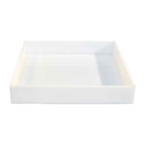 WHITE LUCITE SQUARE PASSING TRAY (12")