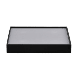 BLACK LUCITE SQUARE TRAY (12")