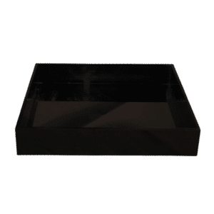 Black Lucite Square Passing Tray (12")