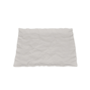 WHITE MELAMINE SQUARE CRINKLE TRAY (14.5")