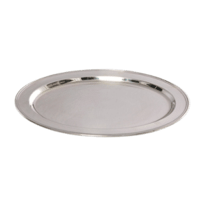 Silver Contemporary Oval Tray (23" L X 16" W)