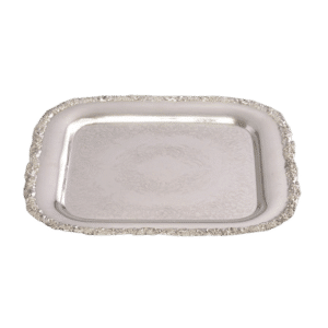 Silver Square Ornate Tray (15")