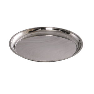Stainless Round Tray w/Gadroon Border (18")