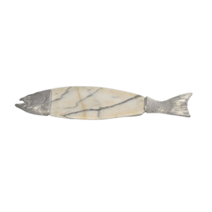 Marble & Pewter Salmon Server (18" L X 9" W)