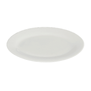White Porcelain Oval Platter (20" L X 14" W)