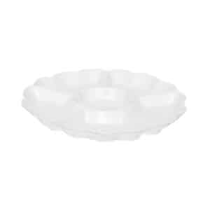 White Round Divided Platter (13")