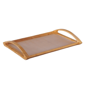 Non Slip Insert/Nat Wood W/Handles (18" L X 12" W)-Shown w/Natural Wood Tray w/Handles(Not included)