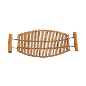 Oval Bamboo Tray W/Handles (19" L X 10" W)