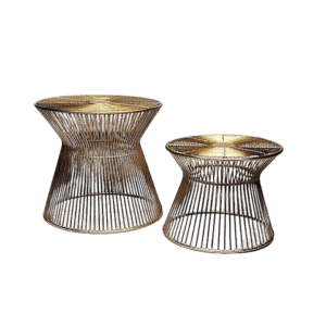 CONTEMPORARY GOLD METAL RISER (10" W X 8" H)