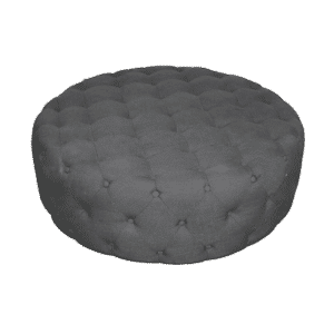 Charcoal Tufted Round Ottoman