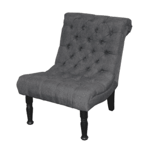 Charcoal Tufted Chair (Armless) - (22" x 31" x 32")