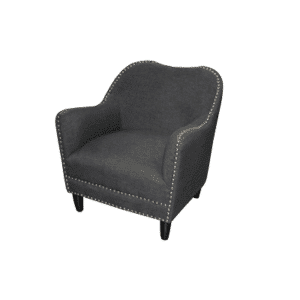 Charcoal Tufted Chair w/ Arms