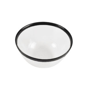 BLACK THIN-RIM HAMMERED GLASS BOWL